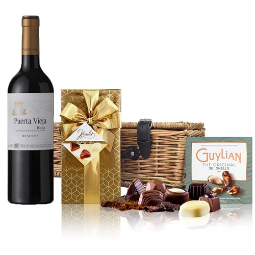 Puerta Vieja Tinto Reserva And Chocolates Hamper